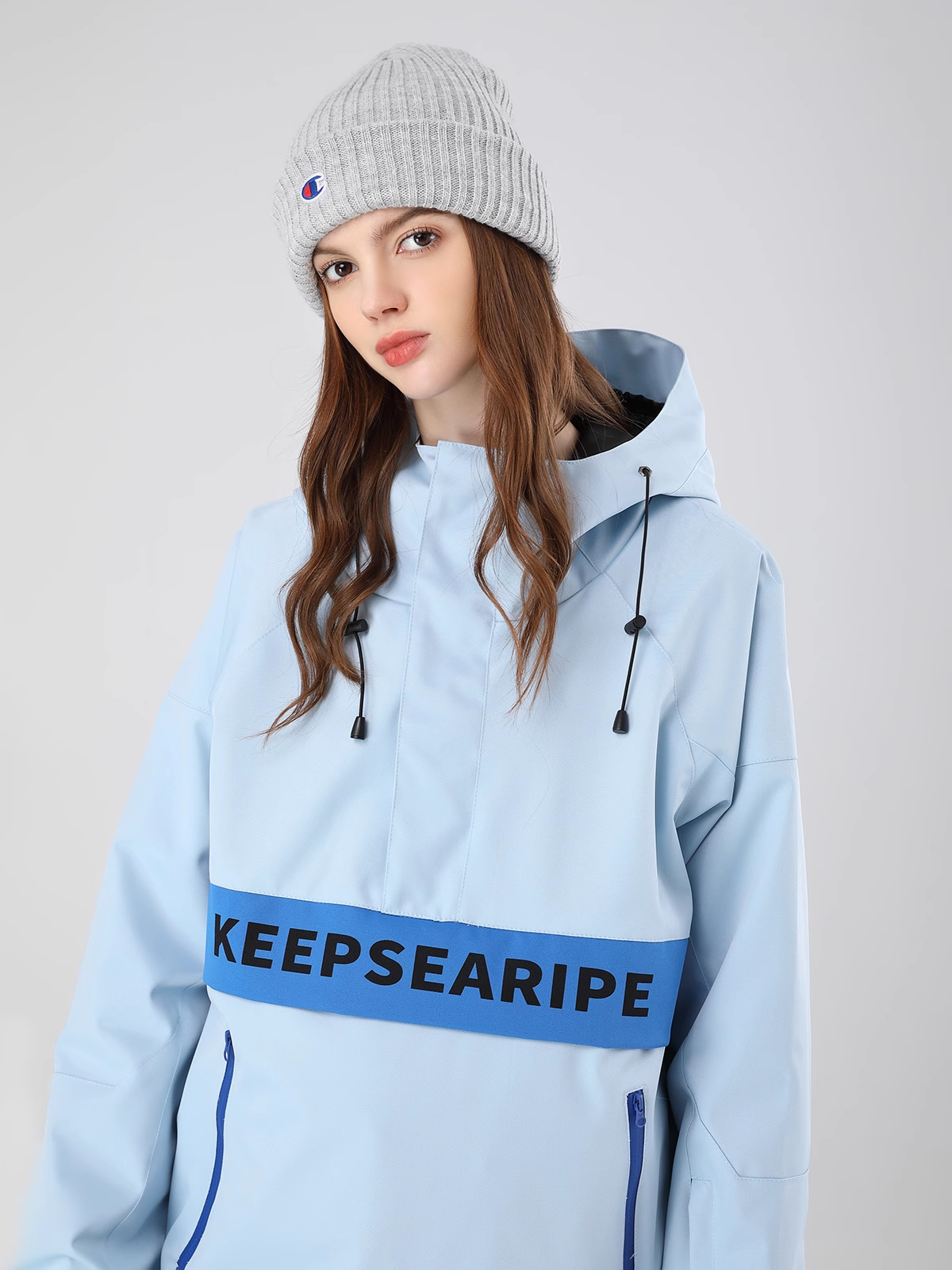 Single-skinned snowsuit girl with a warmer, warmer, waterproof double-skinned skating