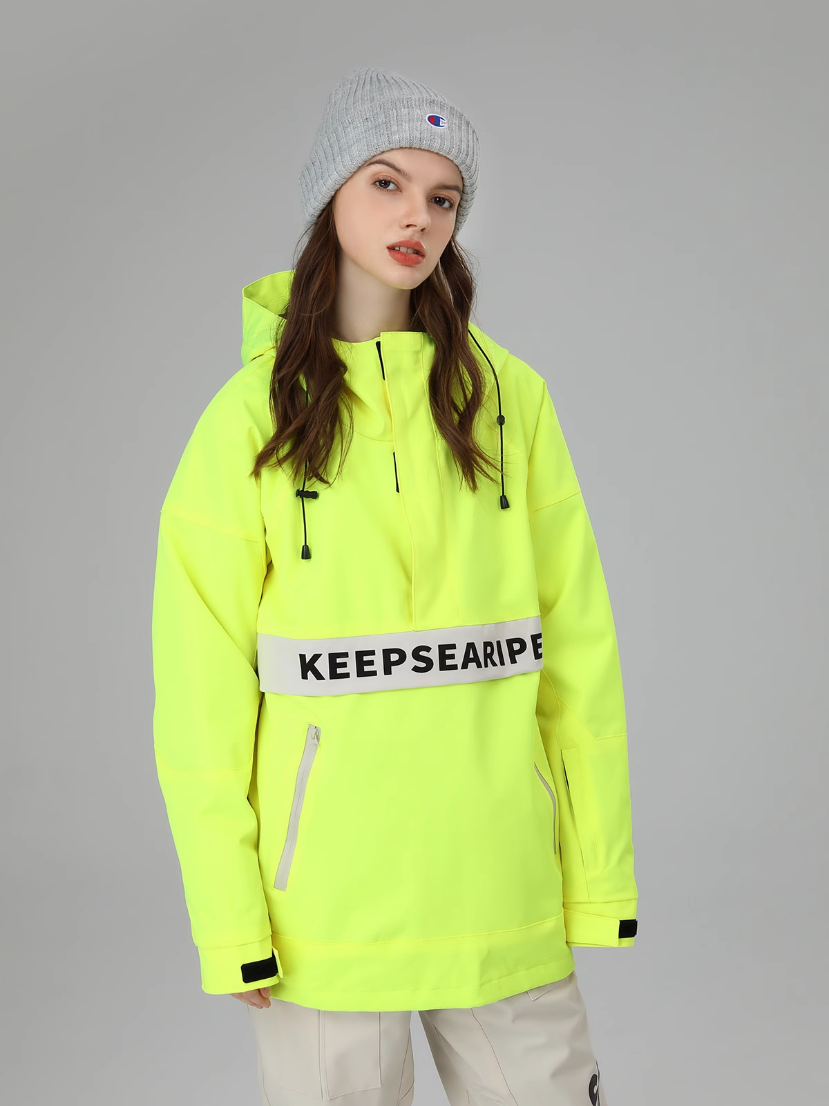 Single-skinned snowsuit girl with a warmer, warmer, waterproof double-skinned skating