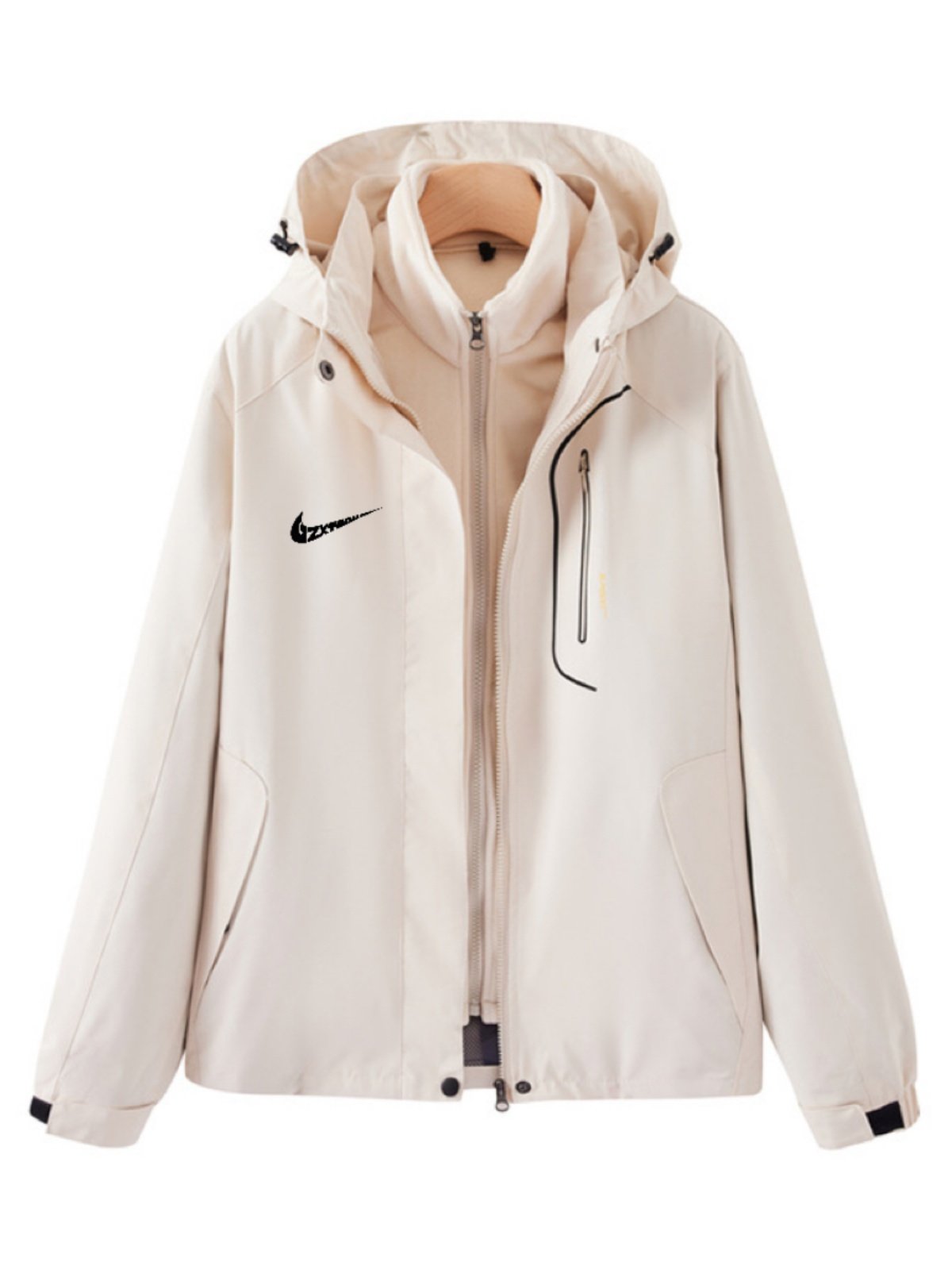 Nickton's outdoor waterproof-skinner men and women can take off their velvet warm coats for skiing in the autumn and winter