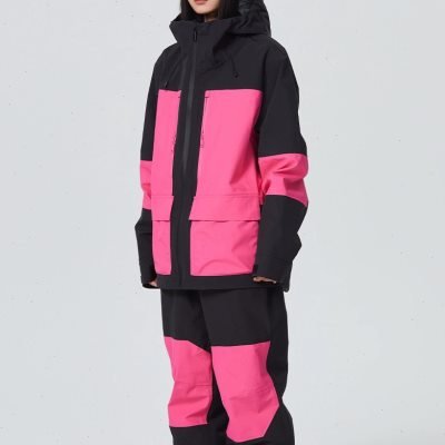 A long white hill skiing suit for rental, a spicy American powdered suit, windproof waterproof