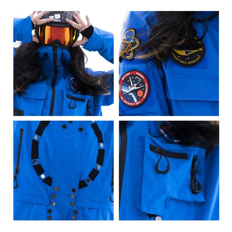 PINGUP, SKI SUIT, NEW WINTER GIRL, WIND-PROOF, WATER-PROOF, SNOW-SKINNED, MAN-SKINNED
