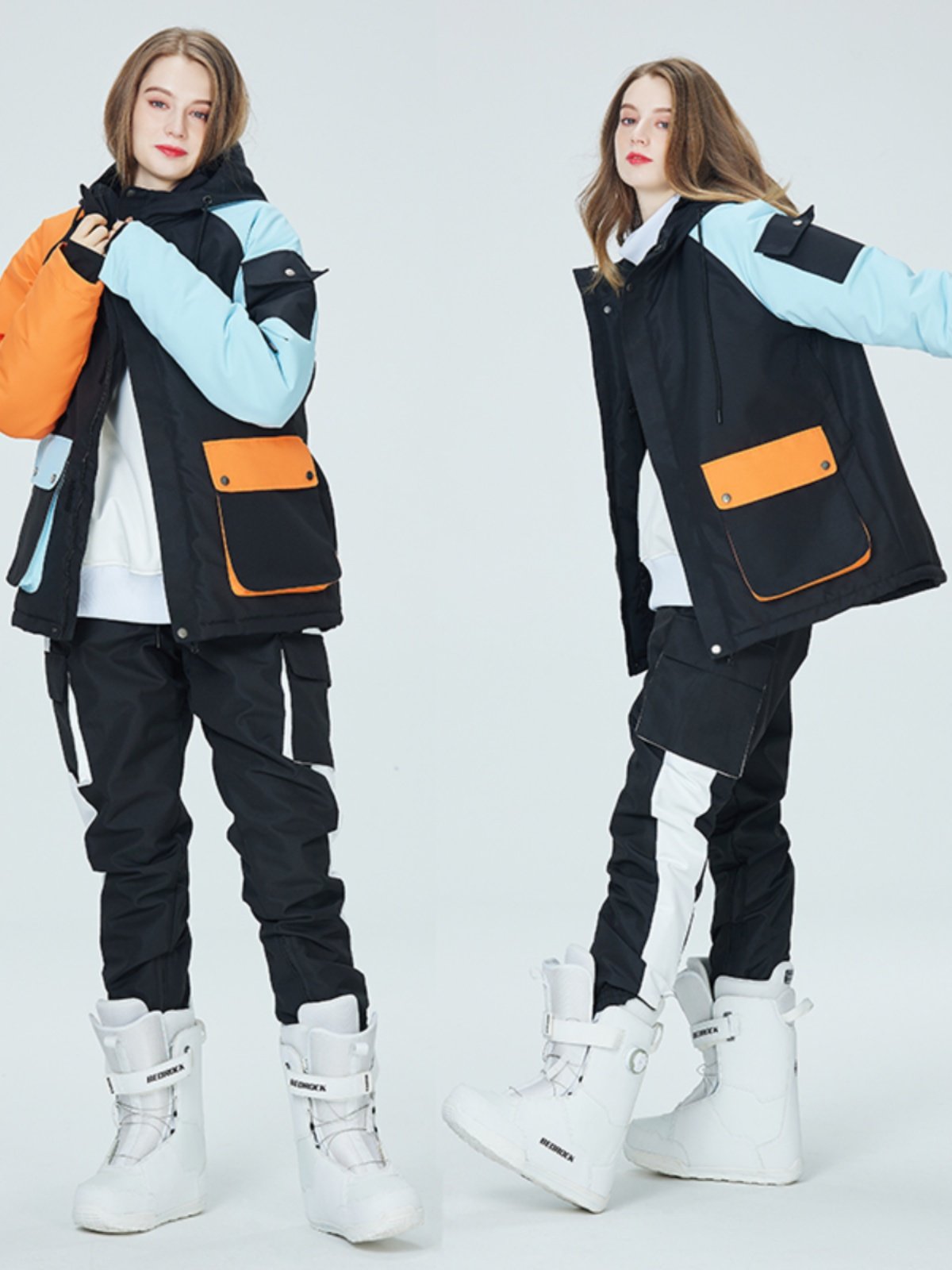 New ski suit for a man's one-sided, two-board, wind-proof and water-proof tops