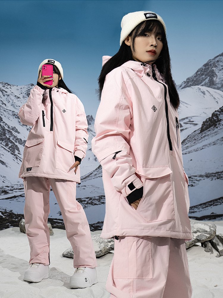 3l skigirls winter with 2024 new men's double-slept-slept, high-end, small people's shirts
