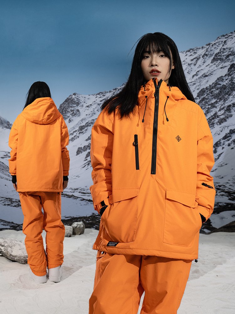 3l skigirls winter with 2024 new men's double-slept-slept, high-end, small people's shirts