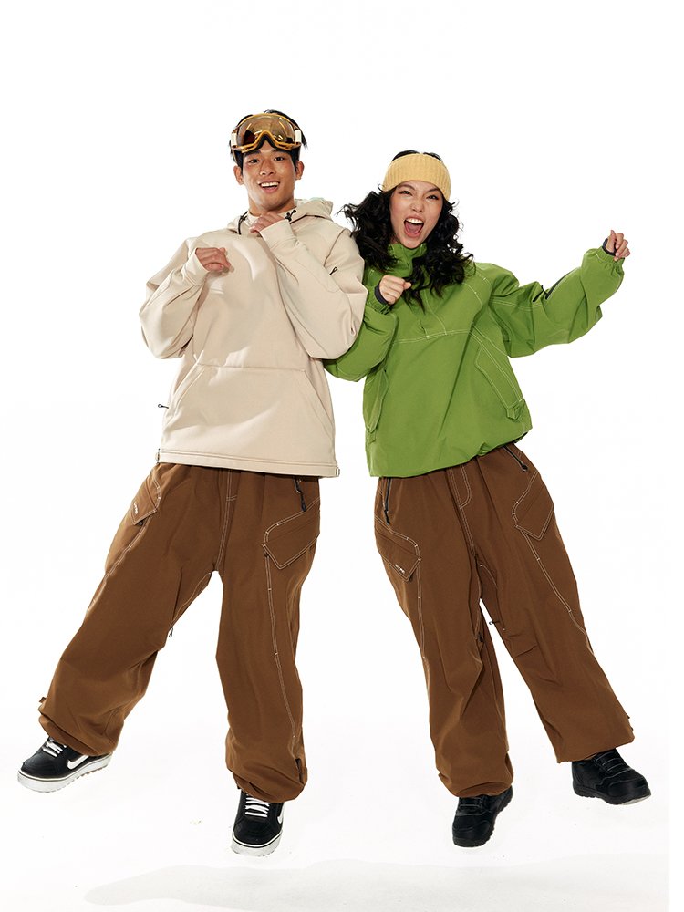 LITAN 2024 GREEN SINGLE-BOARD SKI SUIT WINDPROOF WATERPROOF JACKET
