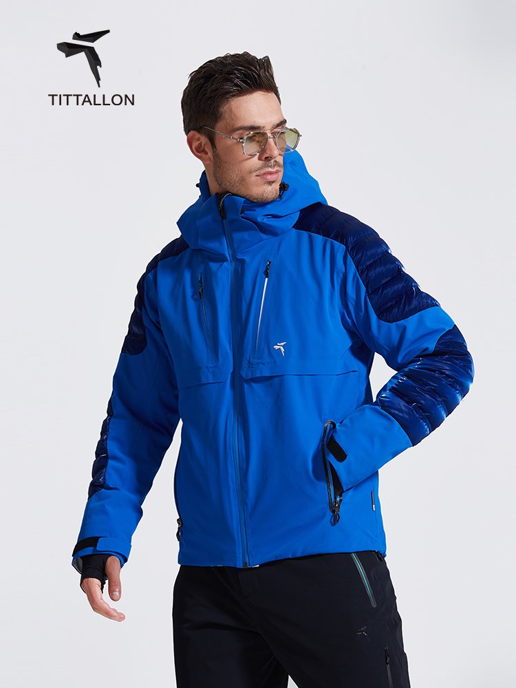 Tittallon's men's skating suit, winter velvet, windproof and waterproof, and thick double slabs