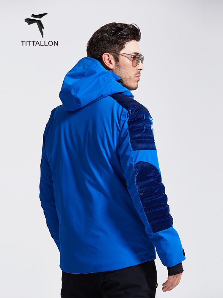 Tittallon's men's skating suit, winter velvet, windproof and waterproof, and thick double slabs