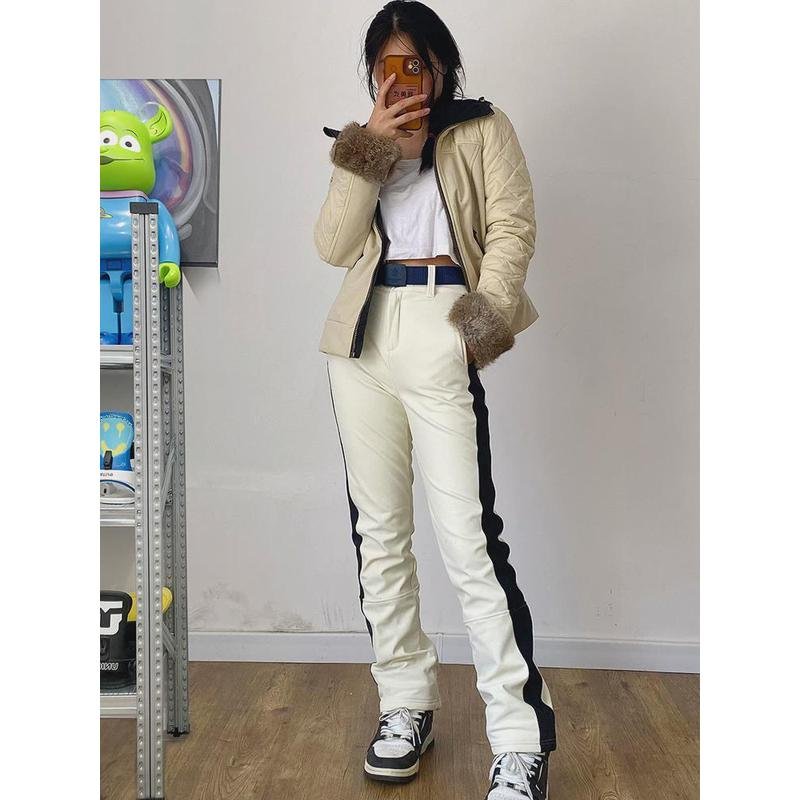 Ski carver tweeds with velvet, two-board, single-board ski suit with long legs and thin incoherence