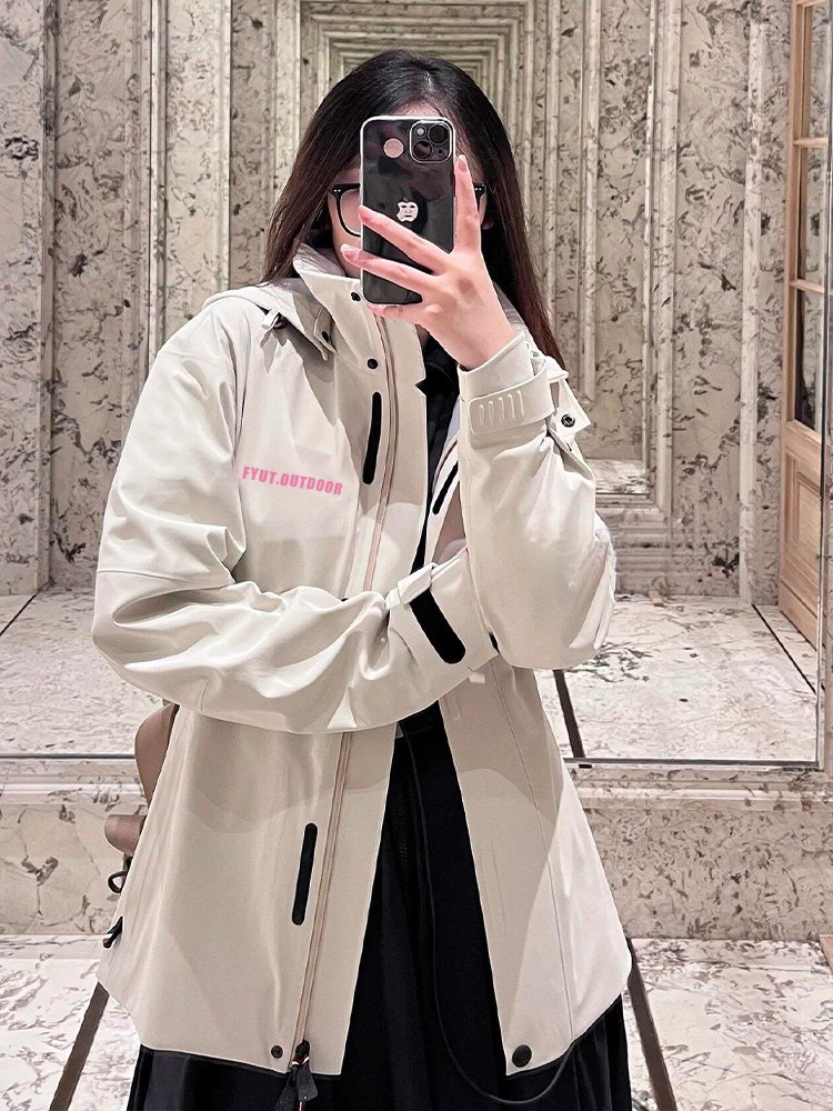 FYUT EXTERIOR SKI SUIT, WATER-RESISTANT AIR-TO-HEATING WAIST COAT, 2024 AUTUMN FEMALE HIKING SPORTS UNIFORM
