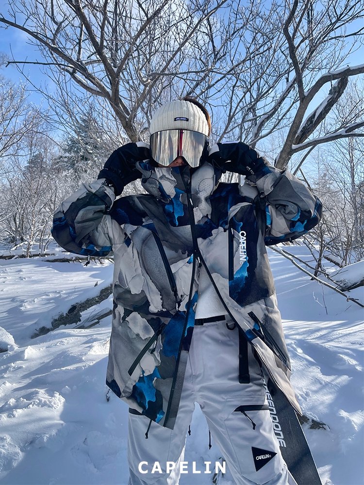 skisuits for men and women with a single plate of fragrance-proof, draught-proof, wet-water-proof coats 2024