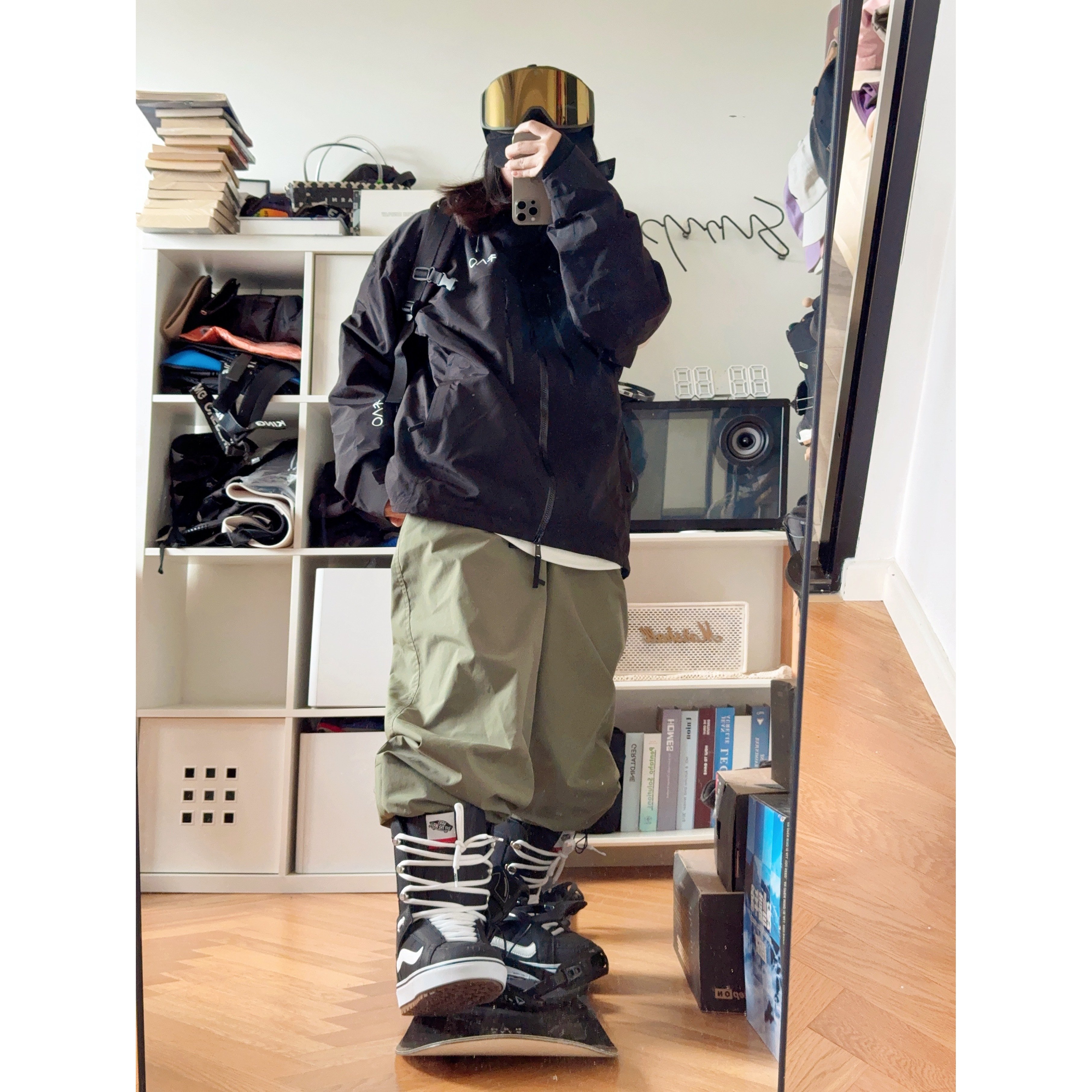 No ski pants with velvet-proof, wind-proof, single, white, gray, green-priced snowpants, men and women