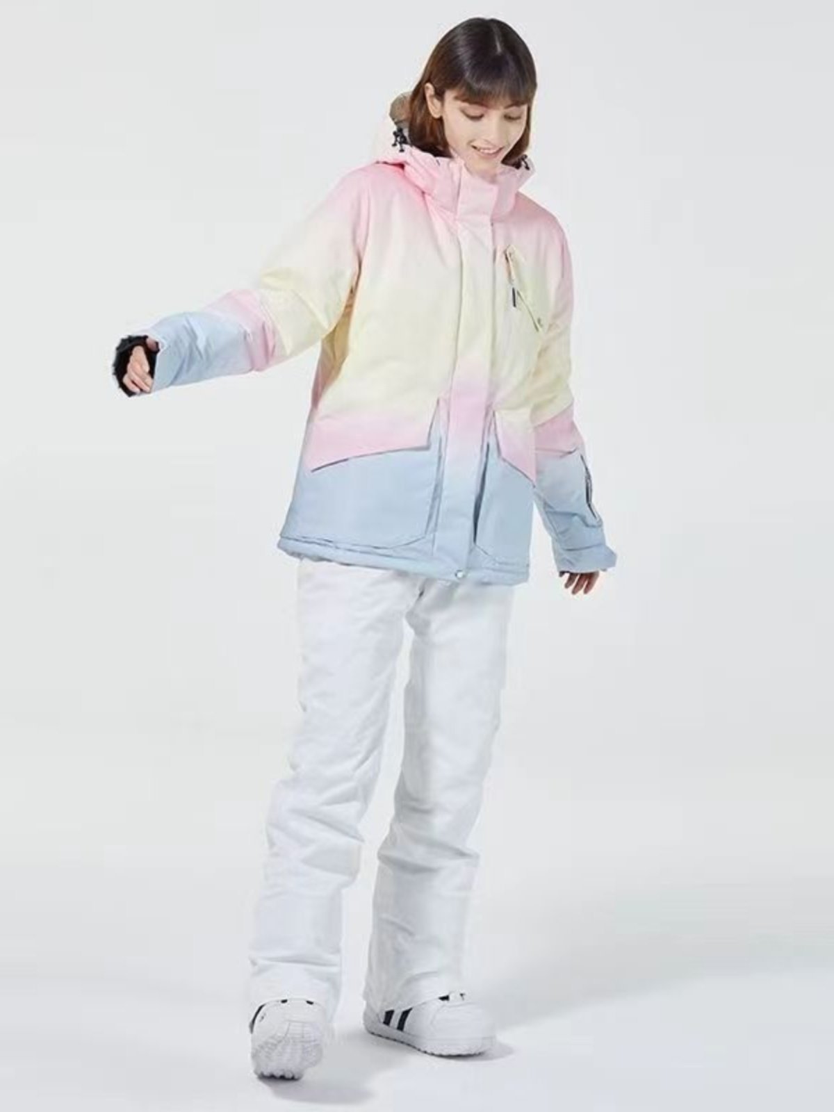 Single-skinned, double-skinned ski pants for ski women