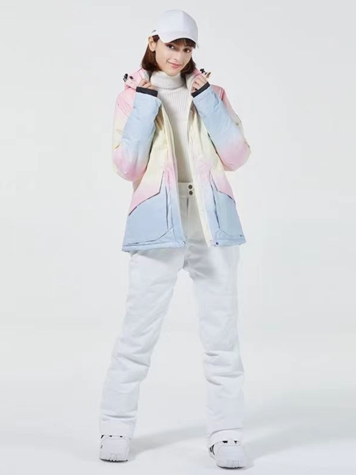 Single-skinned, double-skinned ski pants for ski women