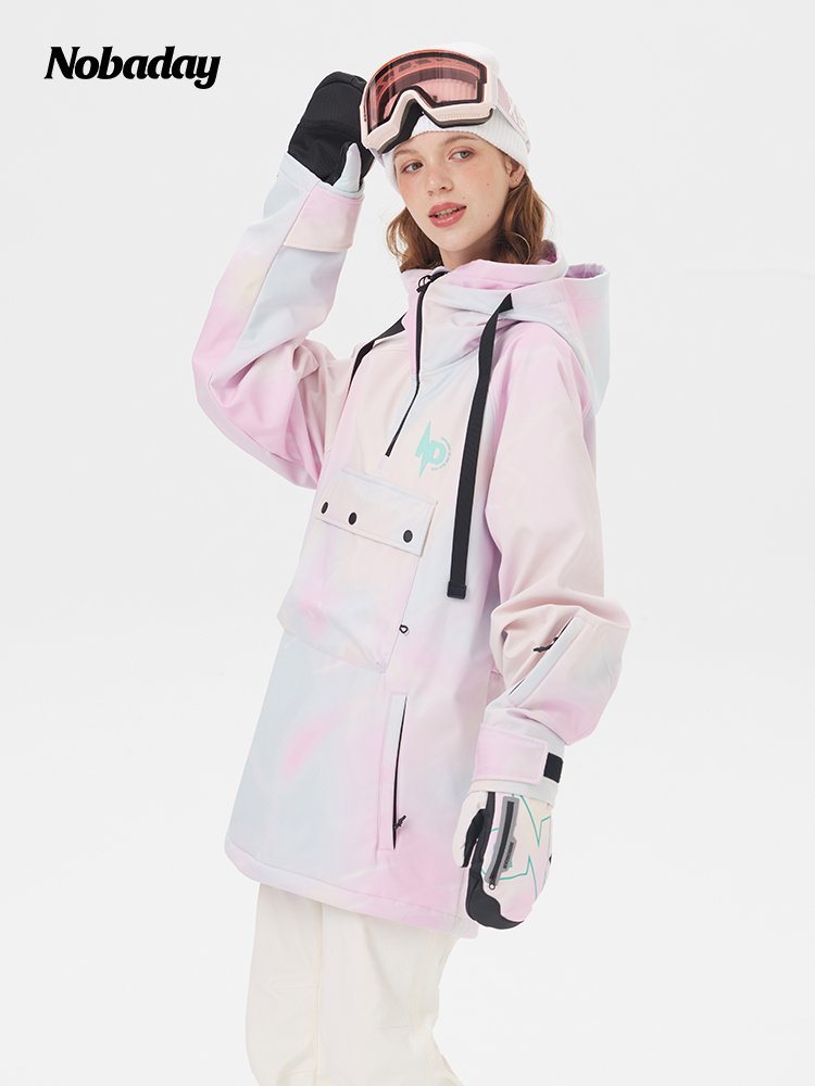 Nobaday autumn and winter new men and women with a single ski suit with a waterproof, gas-proof hoodie to keep warm