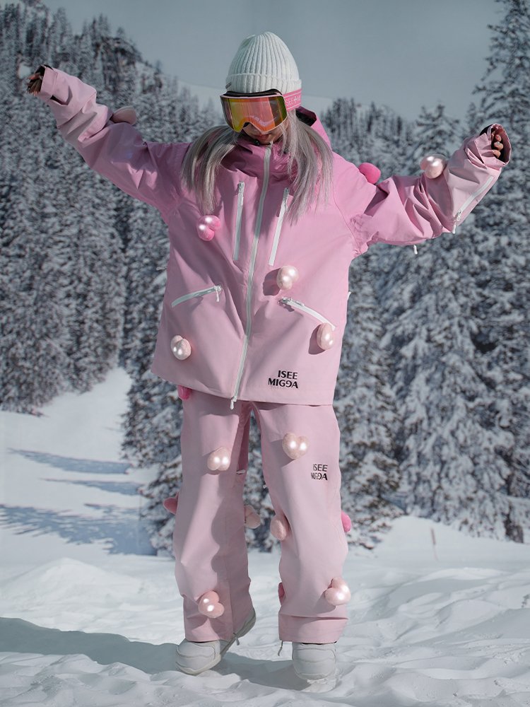 ISEEMIGGA SKI SUIT WITH A SINGLE PAIR OF PAIRS OF MEN AND WOMEN