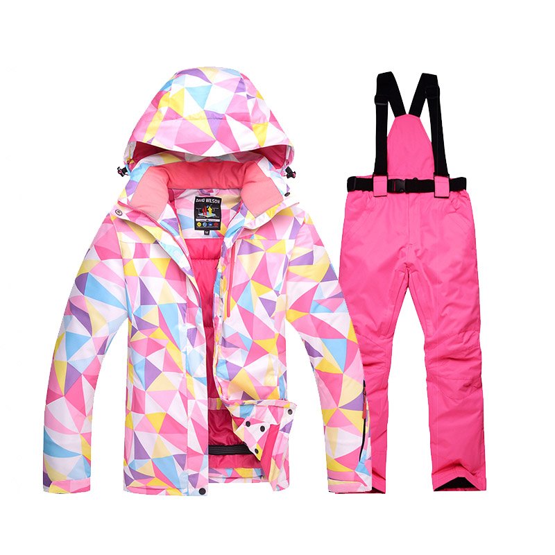 Skiing equipment, an outdoor ski suit for women, and a Korean version of winter with thick waterproof and windproof skis