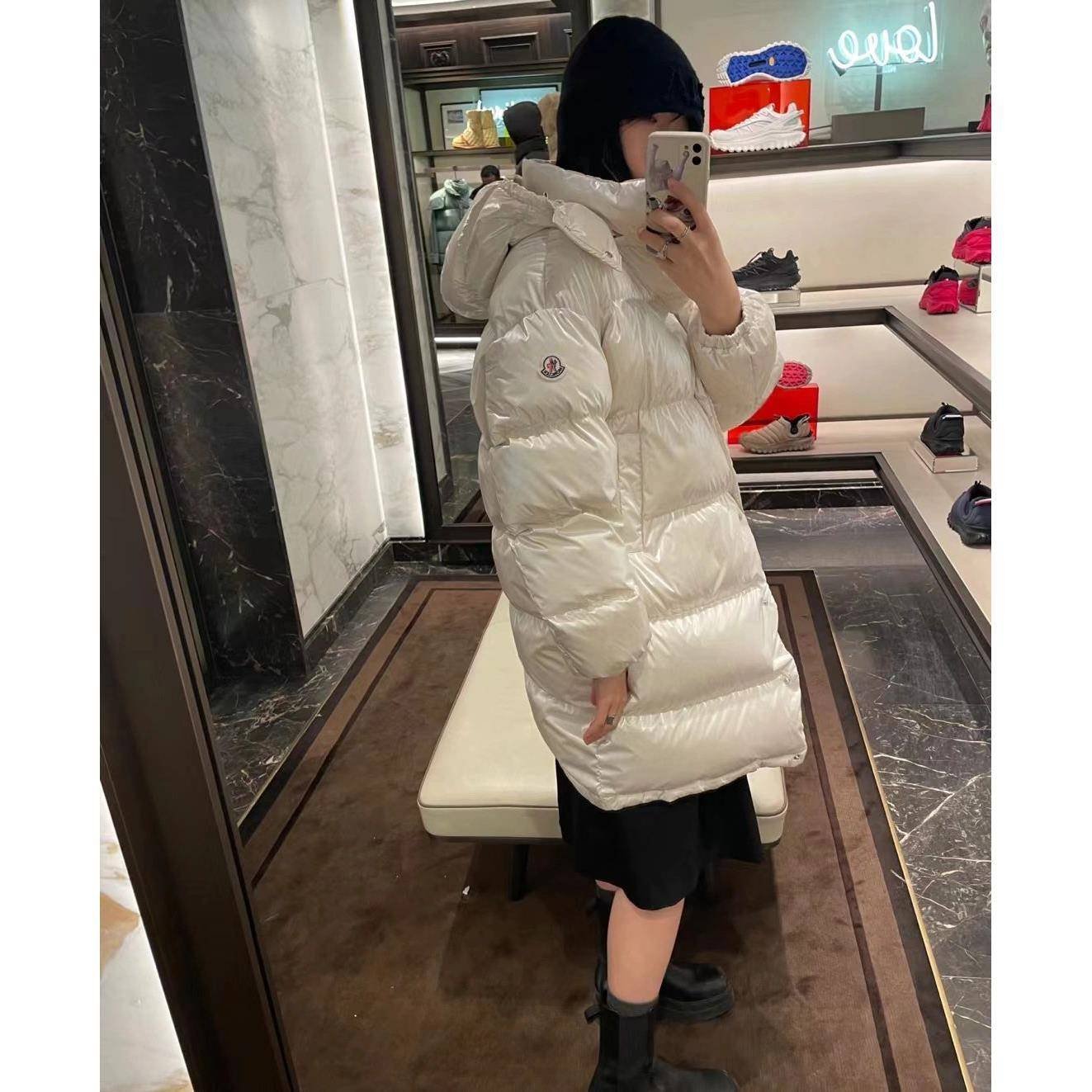 Moncler/Scrambling Gaou-scratch hoodie, long-term lady's coat