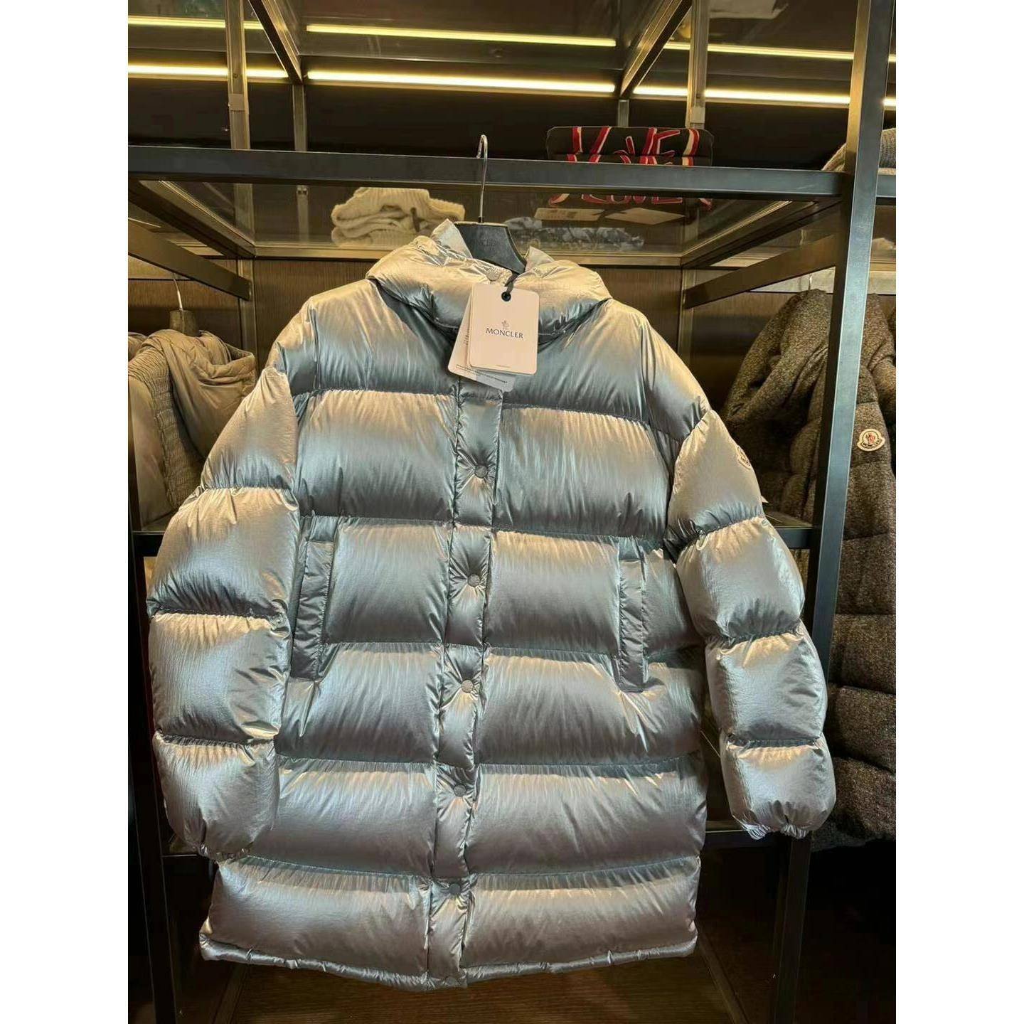 Moncler/Scrambling Gaou-scratch hoodie, long-term lady's coat