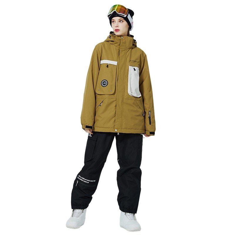 The new one for the women's ski suit, the man's in the outdoors for the winter, warm and thick, two-board ski pants