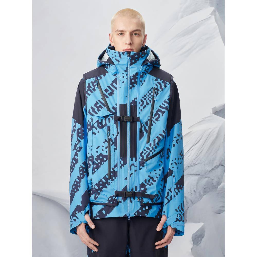 Disant dessente x KAZUKI Designer Co-Men and Men Pinker Slate Double-Slate Skiker