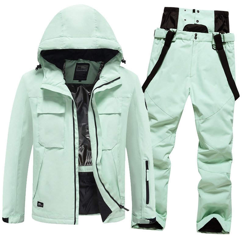 New-tide, pure-coloured ski suit for a woman with a warm wind and a thick, single-skinned ski pants