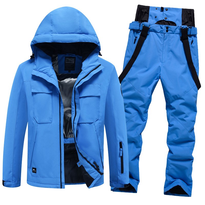 New-tide, pure-coloured ski suit for a woman with a warm wind and a thick, single-skinned ski pants