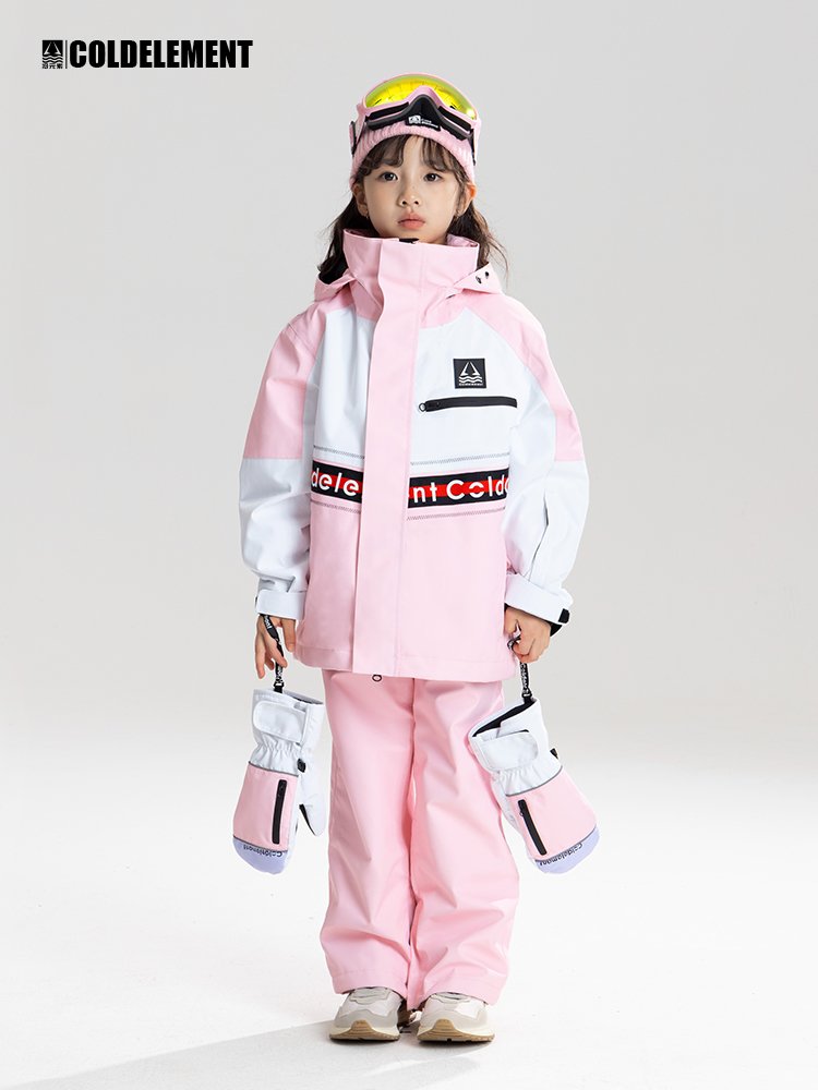 COLD-ELEMENT CHILDREN SKIING SUIT WITH 3L FULL PRESSURE GLUE FOR BOYS AND GIRLS WARMED AND THICKED WITH WATERPROOF PANTS 2024 FOR BIG AND MEDIUM-SIZED CHILDREN