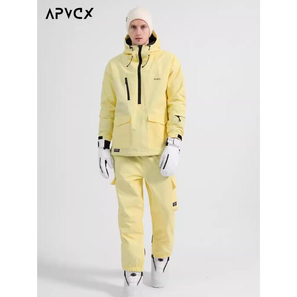 APVCX DOUBLE-BOARD SKI SUIT, 2024, SPECIALTY WATERPROOF, WINDPROOF, WARM COAT