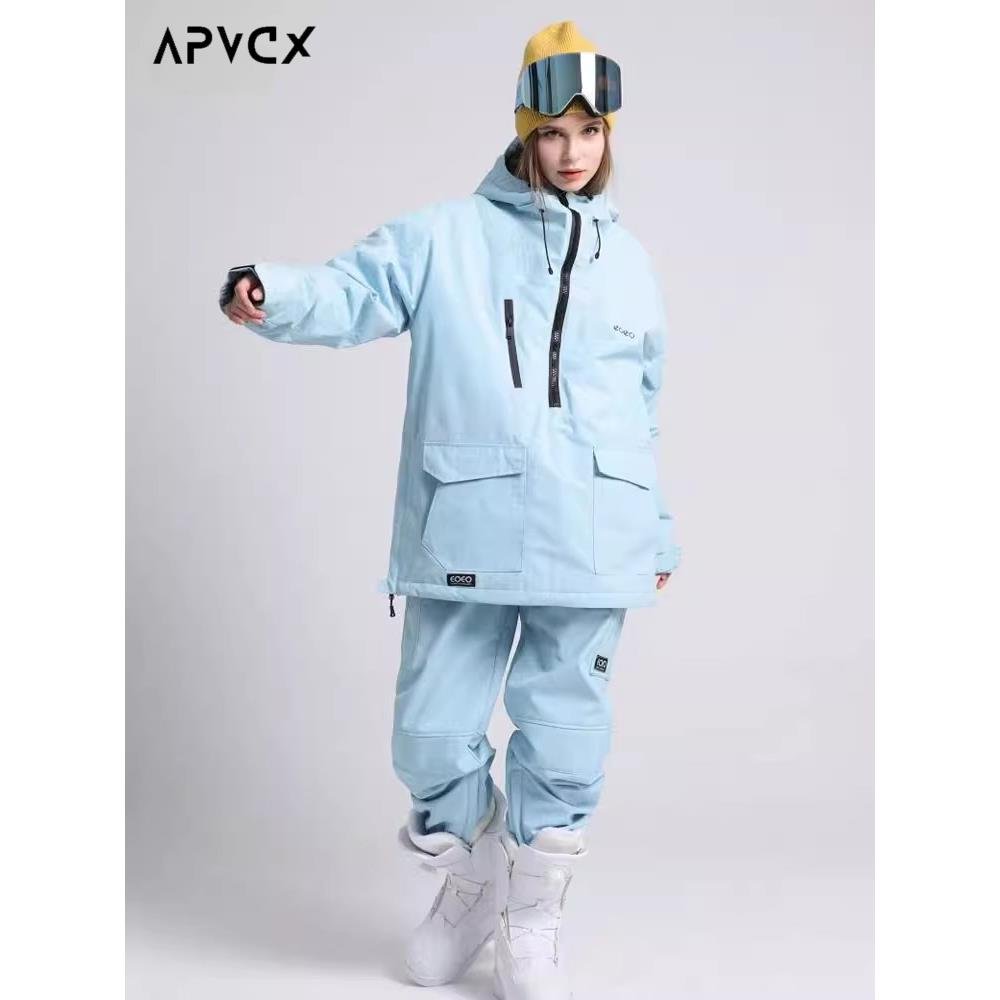 APVCX DOUBLE-BOARD SKI SUIT, 2024, SPECIALTY WATERPROOF, WINDPROOF, WARM COAT