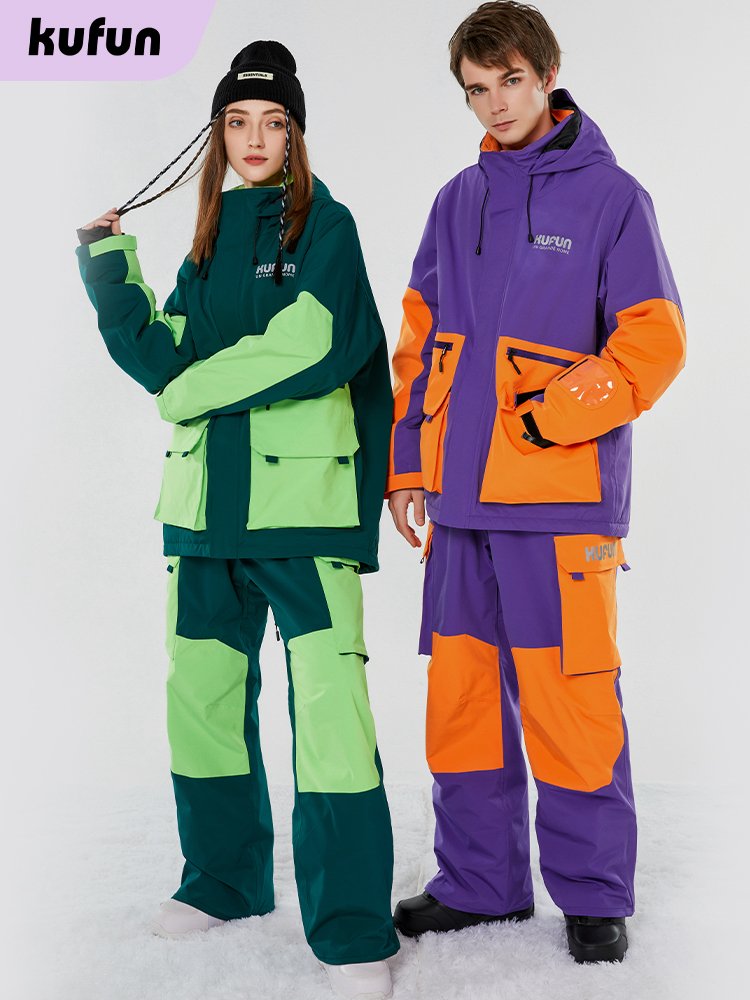 Cool Peak Ski suit with 2023 new female and male specialty skis, double-boarded coats, waterproof