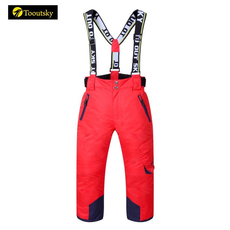 Ski-pants for boys and girls outside the country, waterproof and warm for winter and cotton-back pants