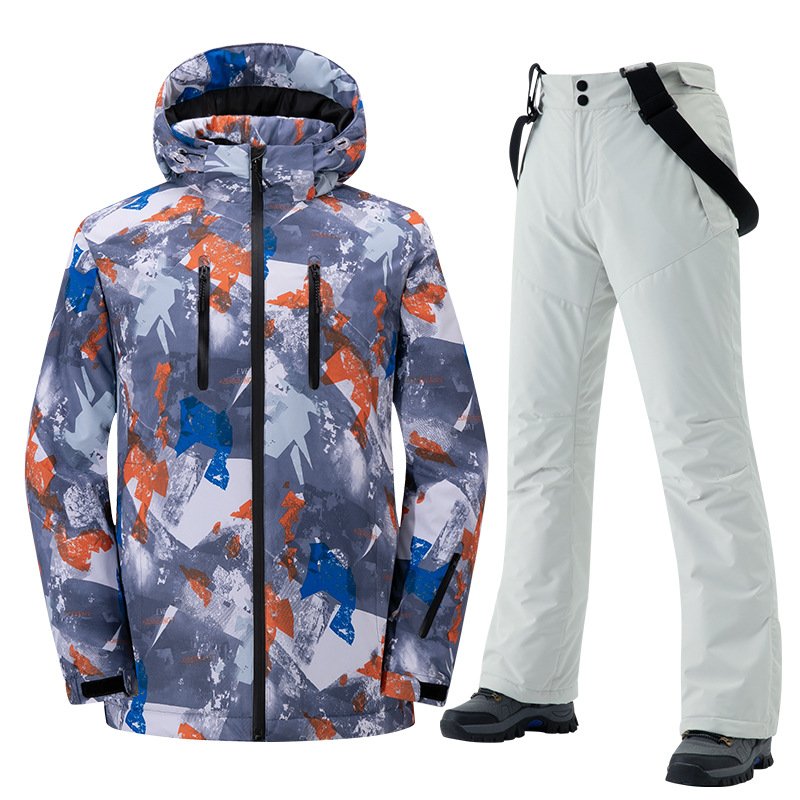 A new 2024 ski suit for a woman with a waterproof shirt and a winter single-board snowsuit for a professional couple