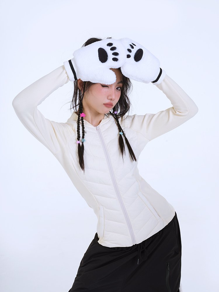 Ren Redcheon, star and cash-coated ski suit with velvet velvet velvet pellets 2024
