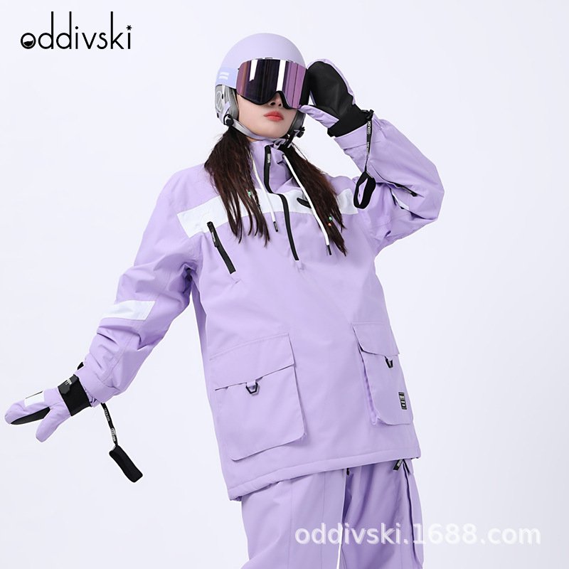oddivski's specialty skating suit for men and women with a single coat for waterproofing and windproof double skating