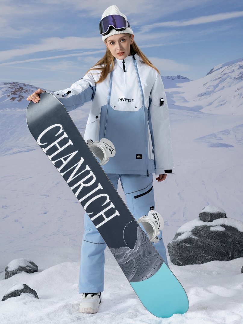 Ski-suits for men in their winter outdoor weather and water-proof and thick ski pants, double-board skis