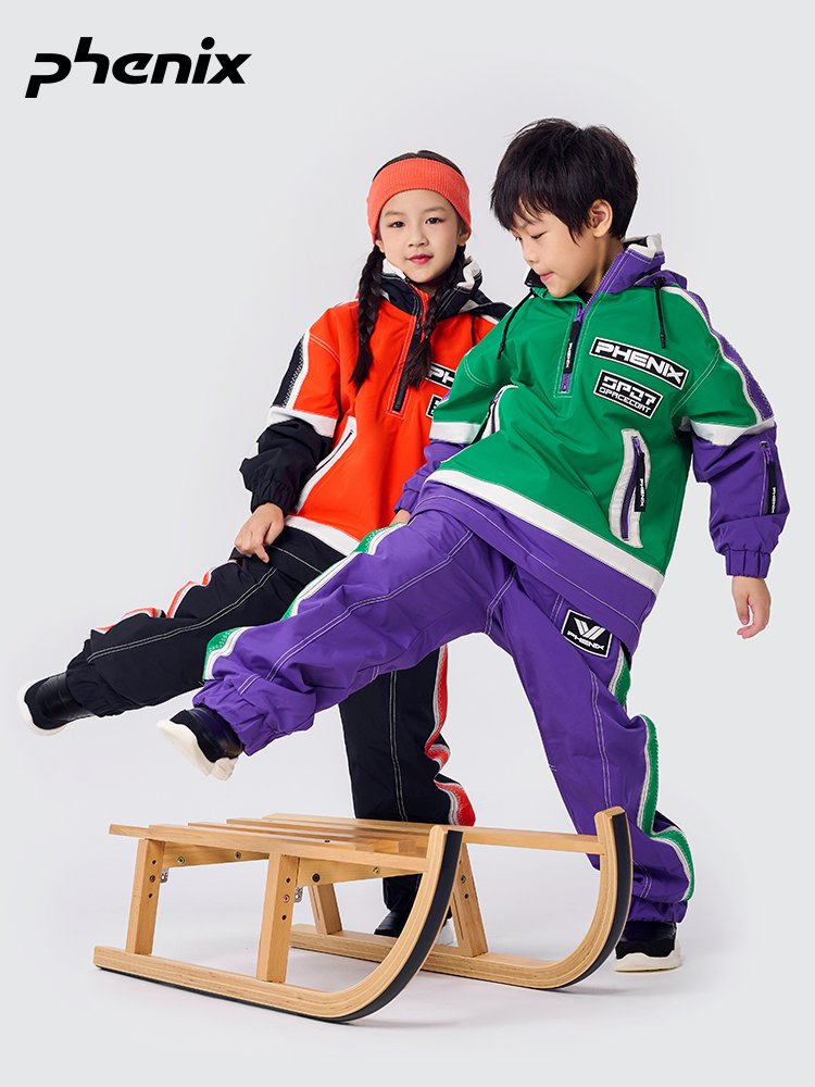 Phenix Phoenix SP27 Boys and Girls Single-Slated Two-Skinned Children Ski suit with a water-heating jacket