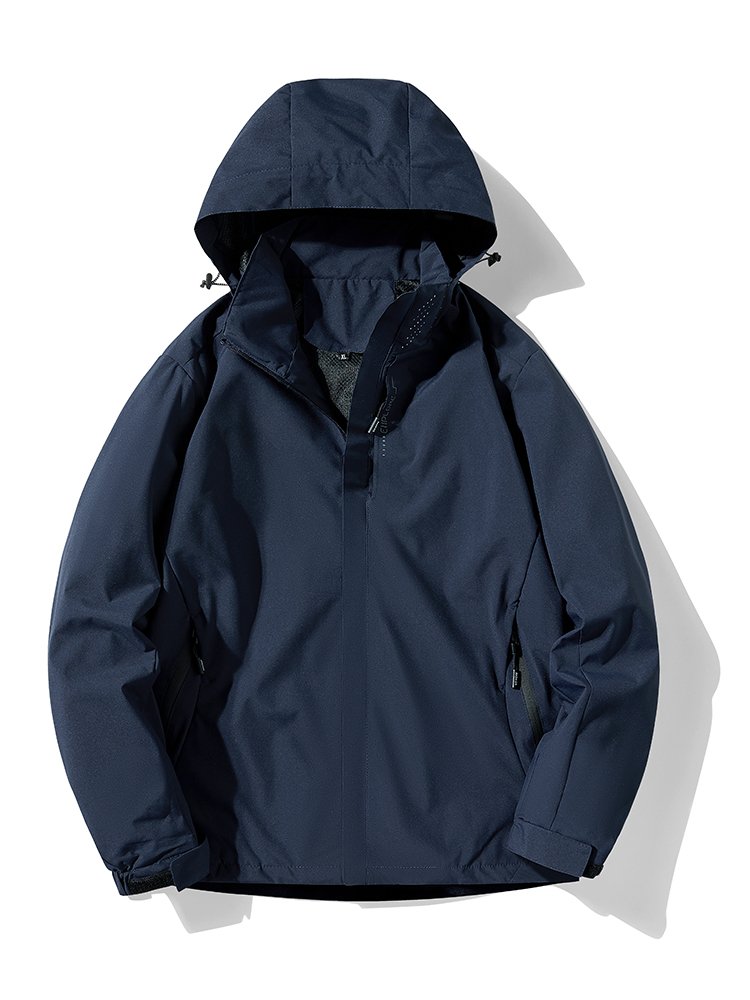 A JOINT NASA ASSAULT SUIT, A MAN AND A WOMAN IN THE OPEN SPRING JACKET, WENT TO THE TIBETAN HILLS FOR A WIND AND WATER CAMP HAT