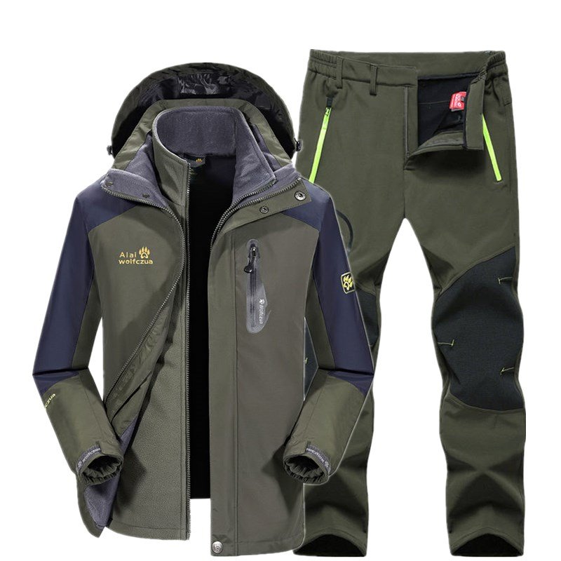 Wolf claws, Tibet's T-shirts, men and women, three velvet and heavy rainproof, windproof, snowboarding