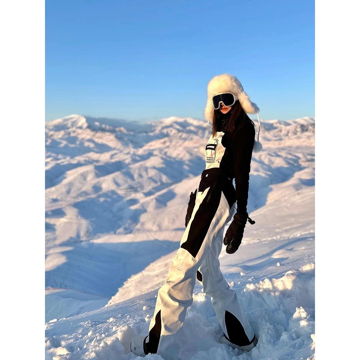 SNOWALLCREW RETROSPECTIVE WIND REPAIR, DOUBLE SLAB SKI SUIT WITH A WATERPROOF AND WINDPROOF KIT FOR COTTON