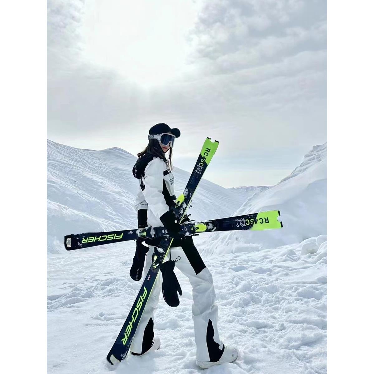 SNOWALLCREW RETROSPECTIVE WIND REPAIR, DOUBLE SLAB SKI SUIT WITH A WATERPROOF AND WINDPROOF KIT FOR COTTON