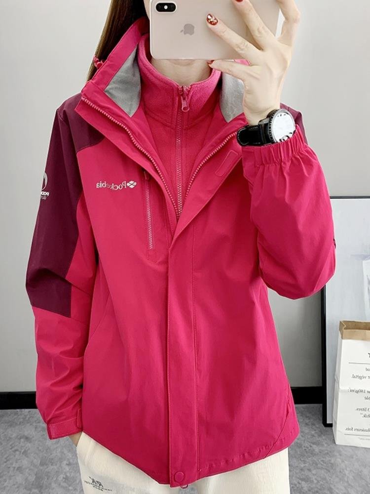 The decent Jordan high-quality outdoor assault suit girl can be detached from the wind to climb and ski in the autumn