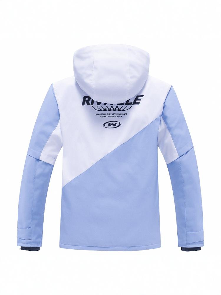 A new colored ski suit with a warmer and more compassionate couple's double-skinned ski suit, and a waterproof exterior