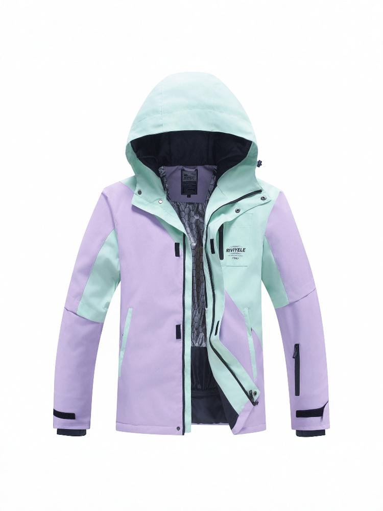 A new colored ski suit with a warmer and more compassionate couple's double-skinned ski suit, and a waterproof exterior