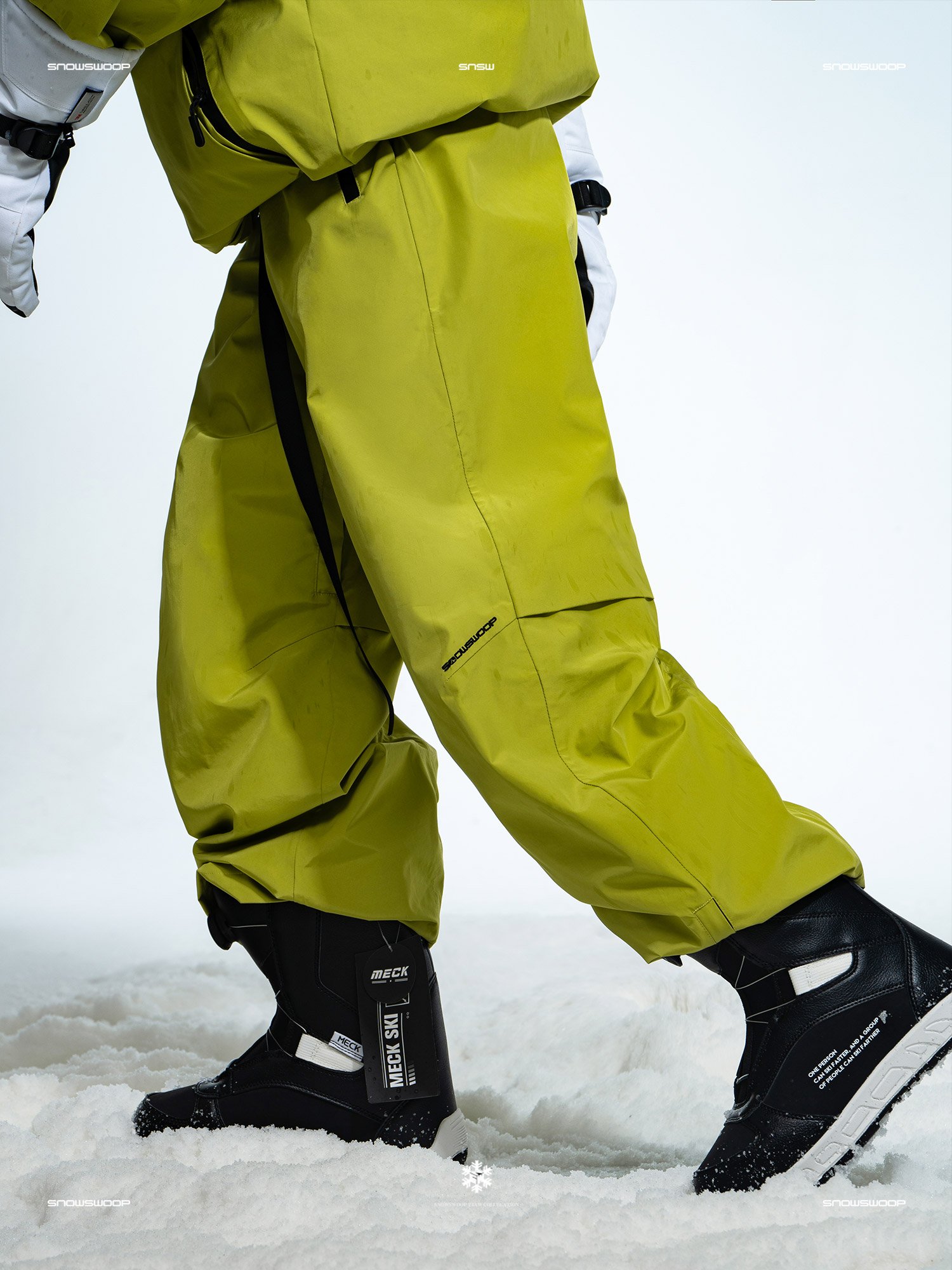 SNOWSWOOP3L MUSTARD MUSTARD, SINGLE-PLATED, VELVET SKI PANTS WITH THICK WINDPROOF AND WATERPROOF PANTS FOR MEN AND WOMEN DURING THE WINTER