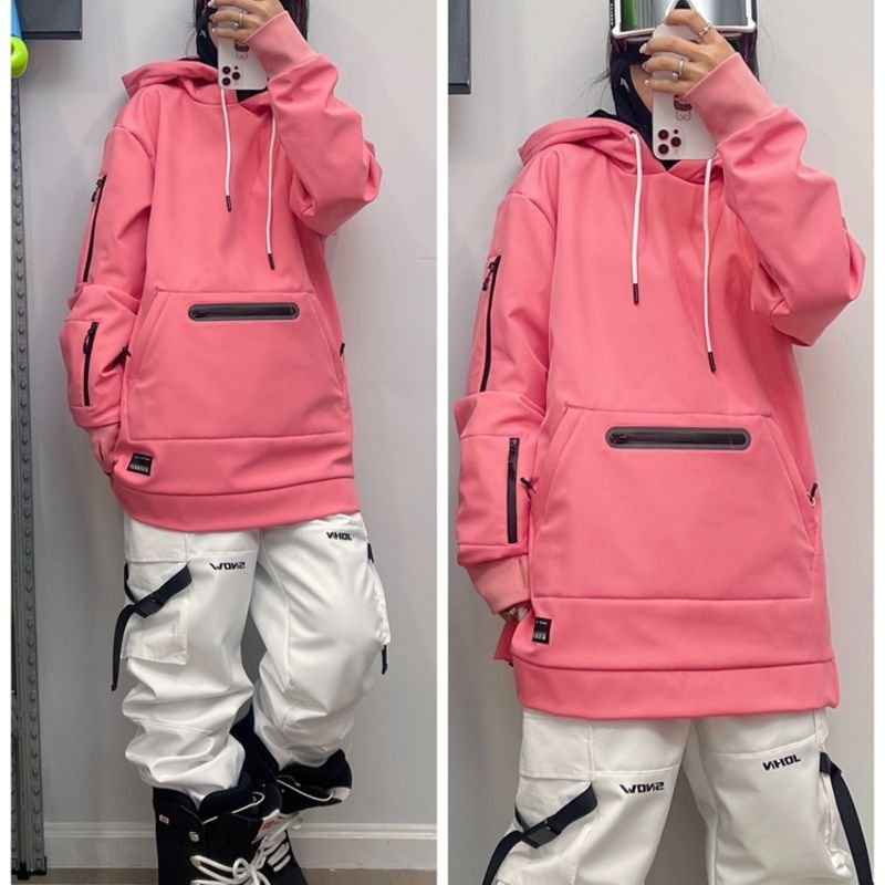 John snow-long soft-shell men and women, two-skinned ski suit, hoodie-proof, water-heated and irrigated