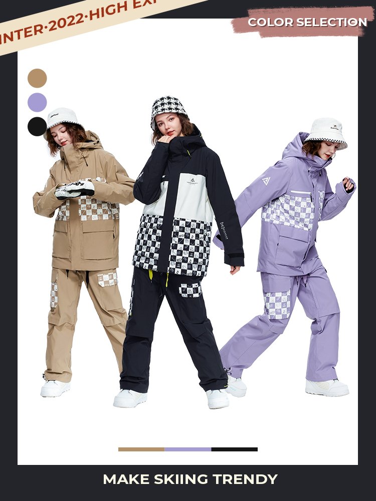 HIGHEXP SKI WOMEN'S WATER-PROOFING SHEETS, DOUBLE-BOARDED WITH COTTON SKI JACKETS, AND STUN PANTS