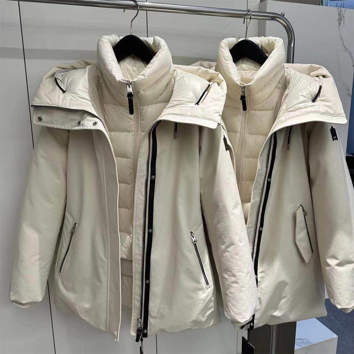 A new Mackage Goose-By Hat, two belt-free skiing feathers