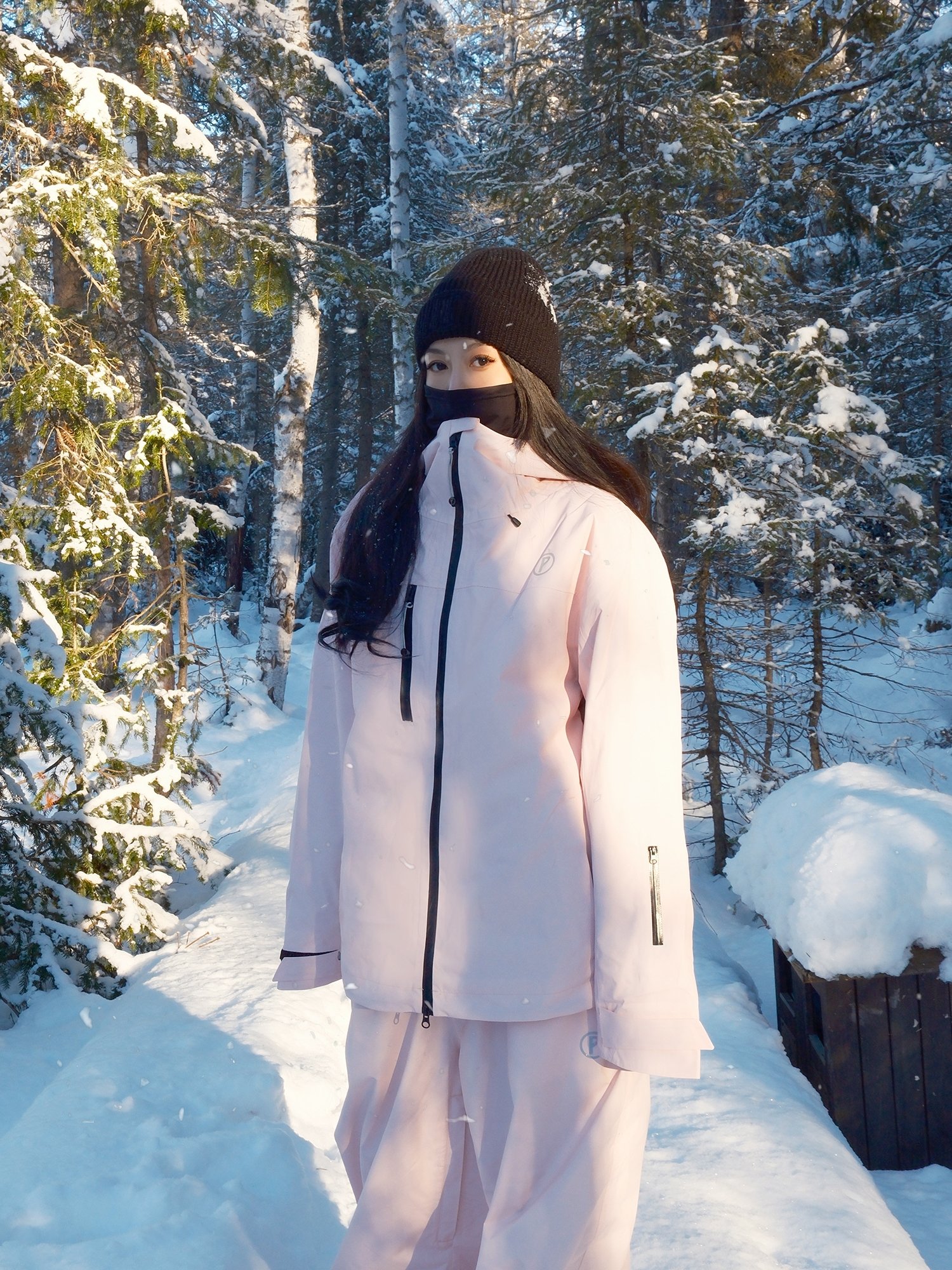 PPD2023 WATERPROOF AIR-RESORTING SINGLE-STANDING SCRAMBLING WITH COTTON AND MAN-TO-MAN CHERRY POWDER IN THE WINTER