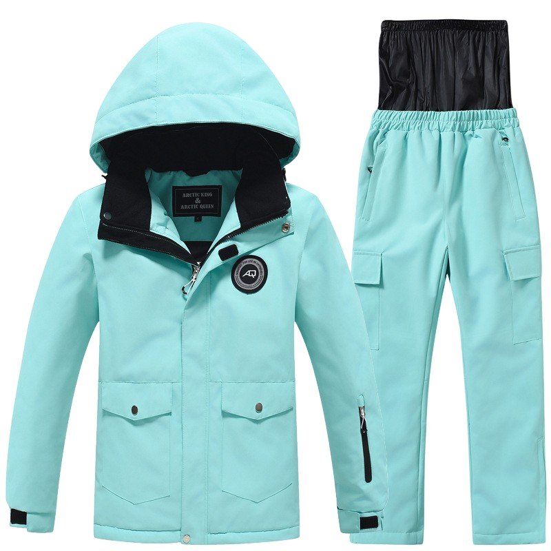 New ski suit for children with boys and girls in winter waterproof and thicker children ski pants