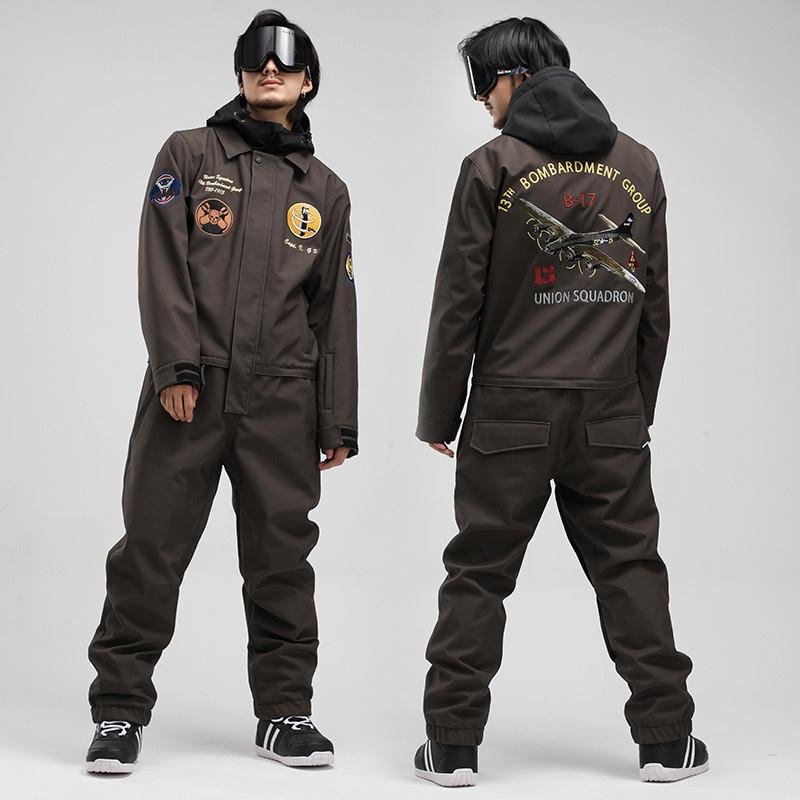 GsouSnow ski suit for men and women with wind-proof and air-retarded air-to-heating sheets
